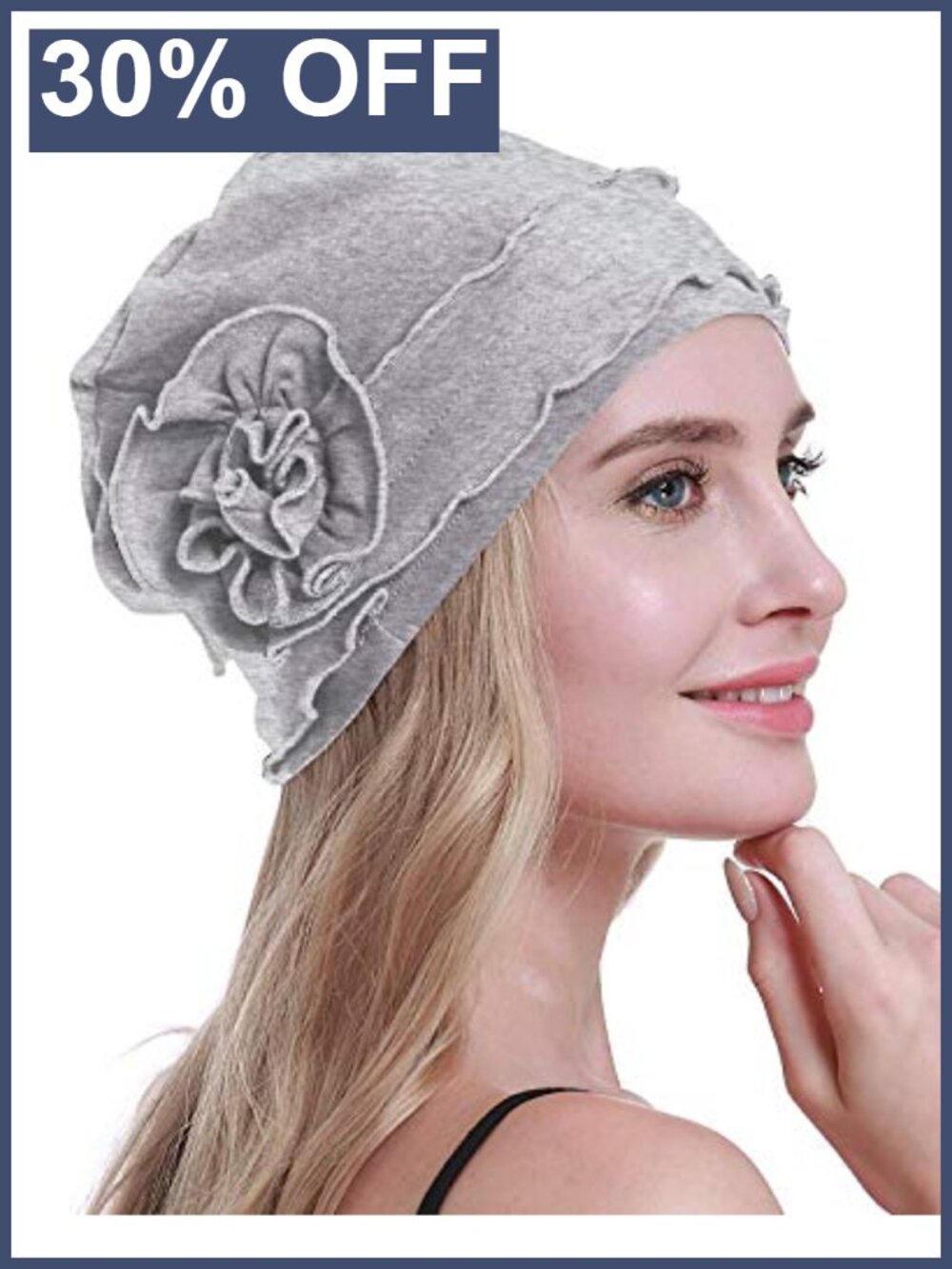 100% Cotton Turban Cap for Women Chemo Headwear Beanie Hair Loss